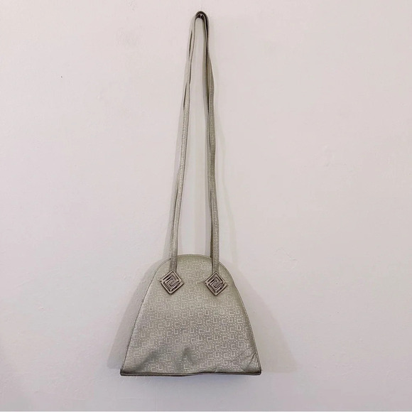 Vintage Silver Crossbody Swirl Hardware Purse Handbag Inge Christopher - Picture 7 of 7